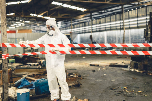 Professional Biohazard technician working in Merritt Island, FL